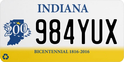 IN license plate 984YUX