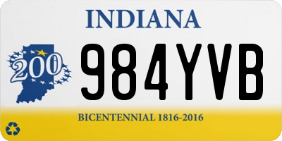 IN license plate 984YVB