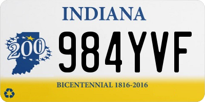 IN license plate 984YVF