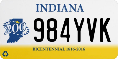 IN license plate 984YVK