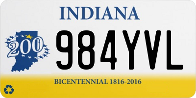 IN license plate 984YVL