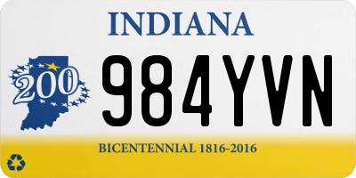 IN license plate 984YVN