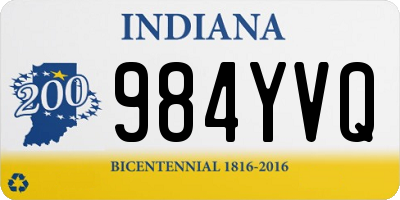 IN license plate 984YVQ
