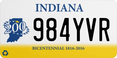 IN license plate 984YVR