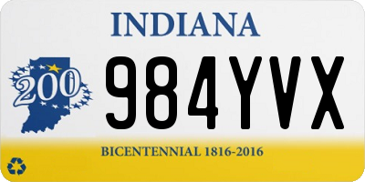 IN license plate 984YVX