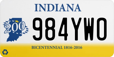 IN license plate 984YWO