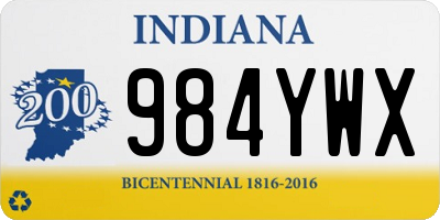 IN license plate 984YWX