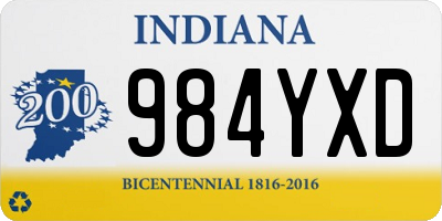 IN license plate 984YXD