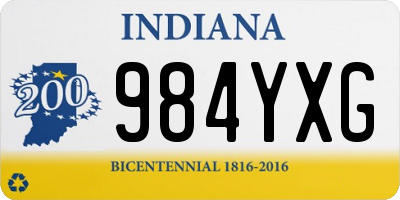 IN license plate 984YXG