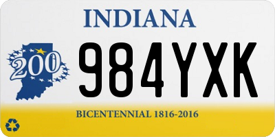 IN license plate 984YXK