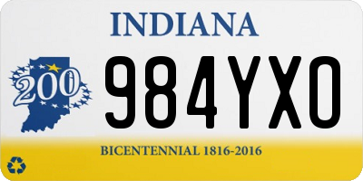 IN license plate 984YXO