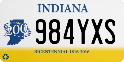 IN license plate 984YXS