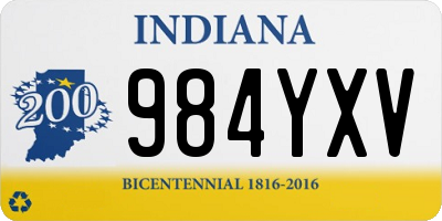 IN license plate 984YXV