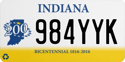 IN license plate 984YYK