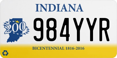 IN license plate 984YYR