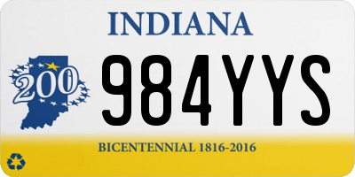 IN license plate 984YYS