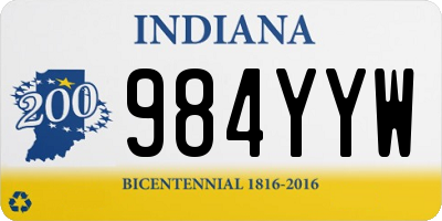 IN license plate 984YYW