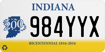 IN license plate 984YYX