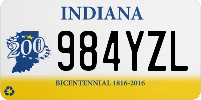 IN license plate 984YZL