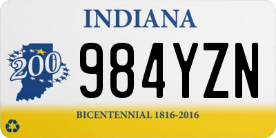 IN license plate 984YZN