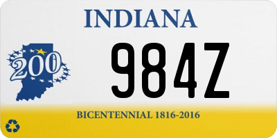 IN license plate 984Z