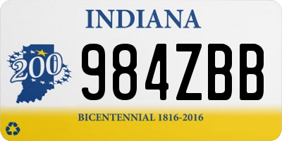 IN license plate 984ZBB