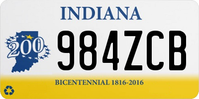 IN license plate 984ZCB