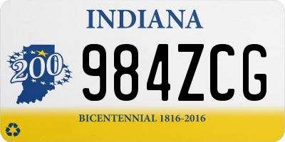 IN license plate 984ZCG