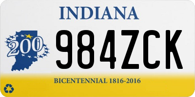 IN license plate 984ZCK