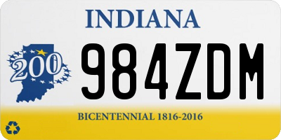 IN license plate 984ZDM