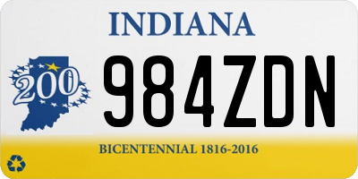 IN license plate 984ZDN