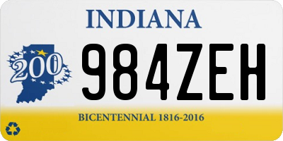 IN license plate 984ZEH