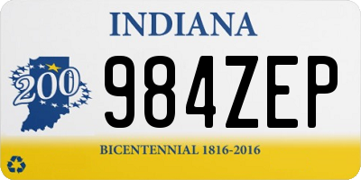 IN license plate 984ZEP