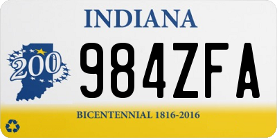 IN license plate 984ZFA