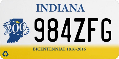 IN license plate 984ZFG