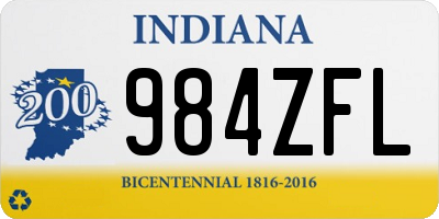 IN license plate 984ZFL