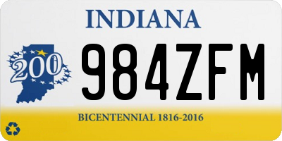 IN license plate 984ZFM