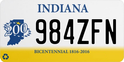 IN license plate 984ZFN