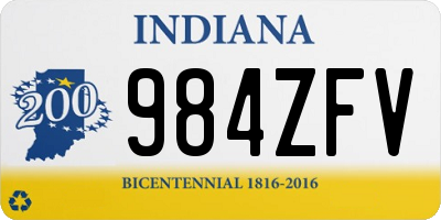 IN license plate 984ZFV