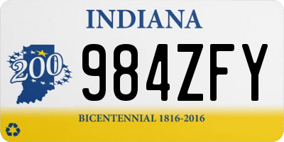 IN license plate 984ZFY