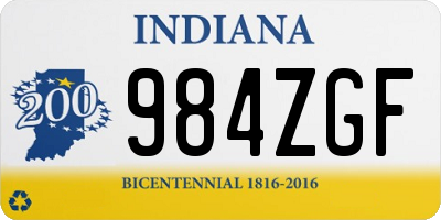 IN license plate 984ZGF
