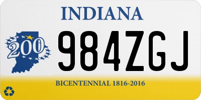 IN license plate 984ZGJ