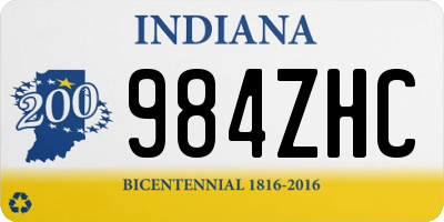 IN license plate 984ZHC