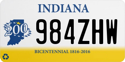 IN license plate 984ZHW