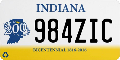 IN license plate 984ZIC