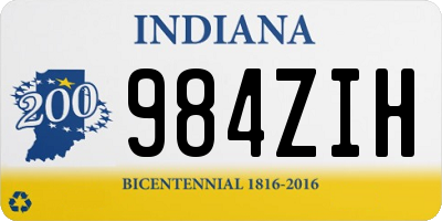 IN license plate 984ZIH