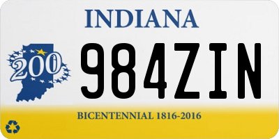 IN license plate 984ZIN