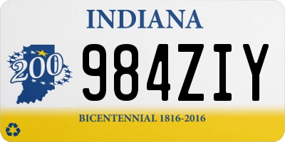 IN license plate 984ZIY