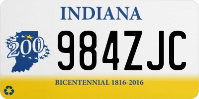 IN license plate 984ZJC