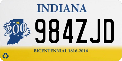 IN license plate 984ZJD